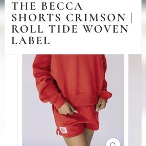 NWT Scarlet & Gold Woven Label Shorts Roll Tide Label - Size L